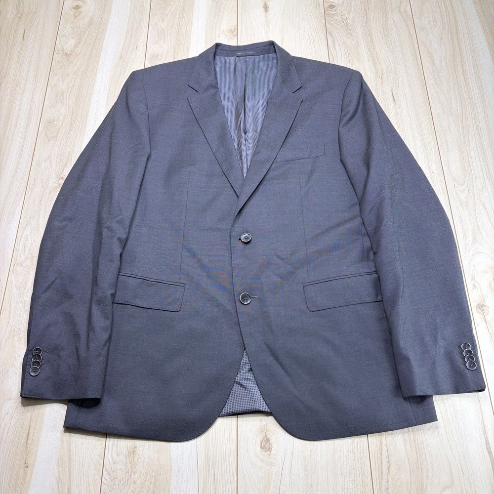 Hugo Boss Men's Super 120 100% Wool Birdseye Suit Gray Size 42R 36x32 - Picture 2 of 16